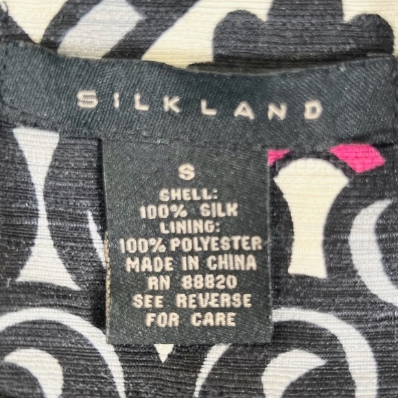 SILKLAND Women's Mid Century Modern 3/4 Sleeve 100% Silk Blazer Size Small - Picture 10 of 13